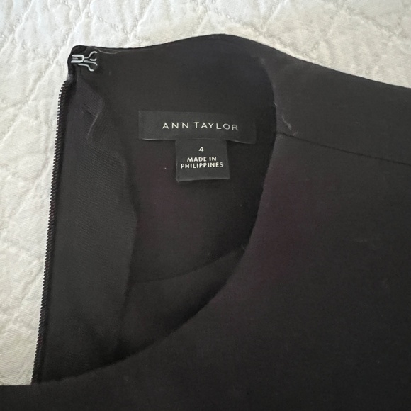 Ann Taylor Black Dress -The Midi Flare Dress in Double Knit - Picture 4 of 5